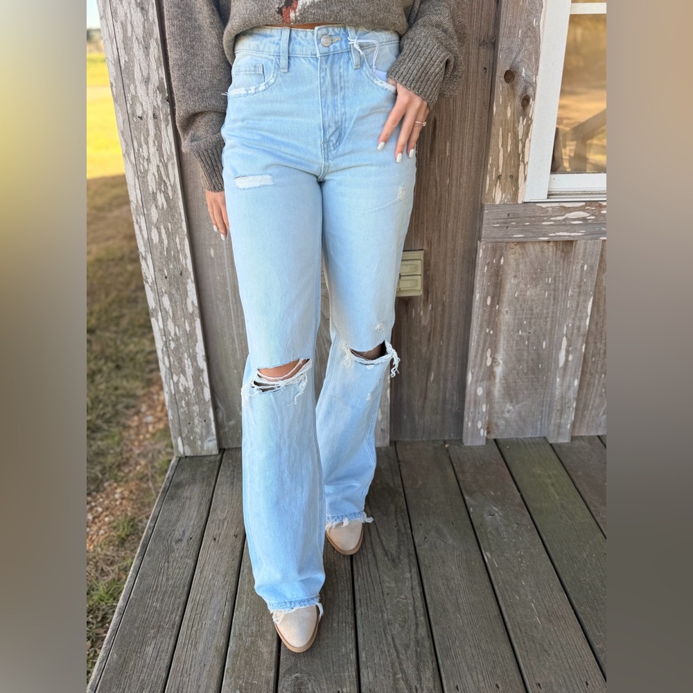 VERVET by FLYING MONKEY WESTERN PROMISE 90'S VINTAGE SUPER HIGH RISE FLARE JEANS - Picture 4 of 12